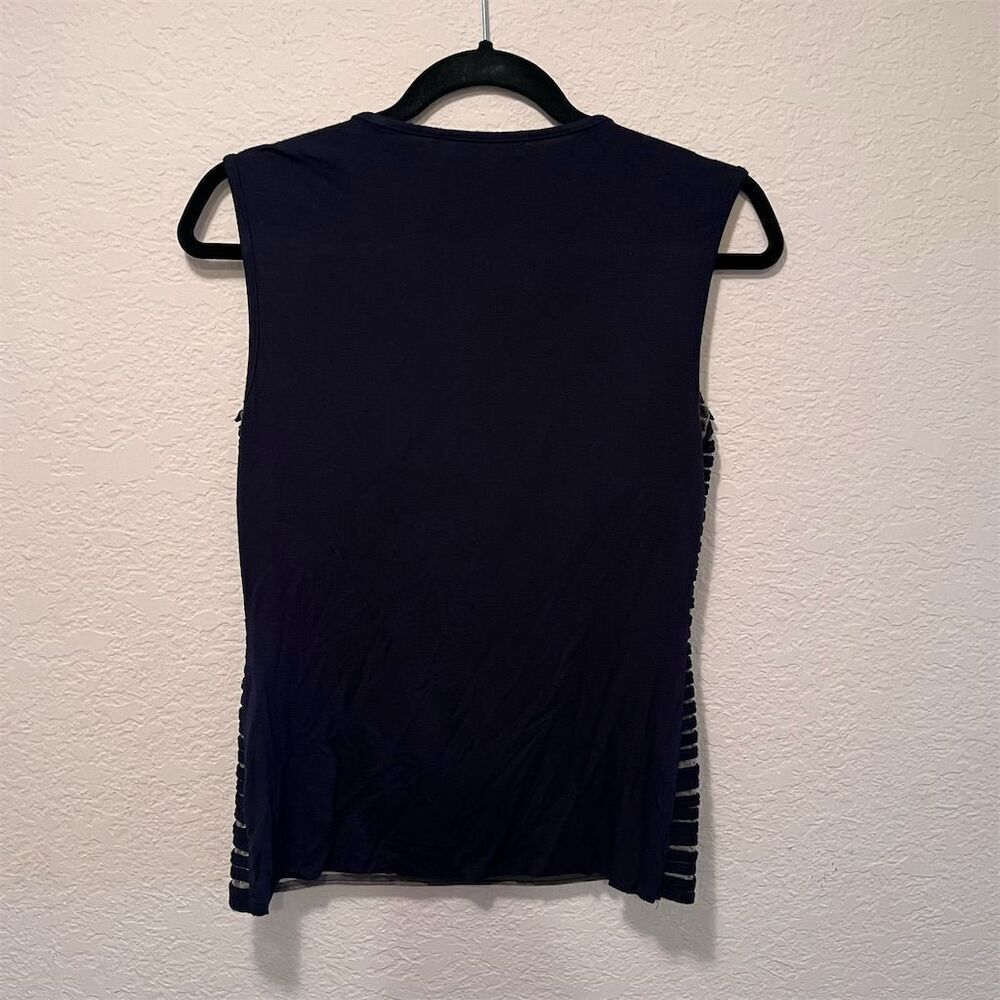 *30off3* Women's Black Striped V-Neck Sleeveless Tank Top S‎ - Picture 4 of 5